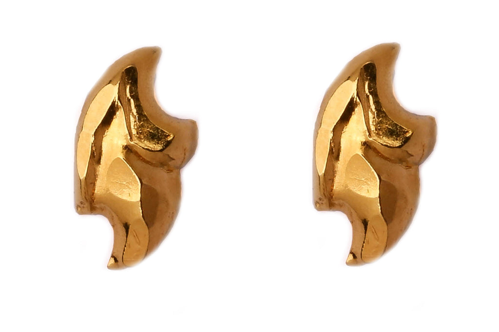 Fancy Curvy Gold Studs