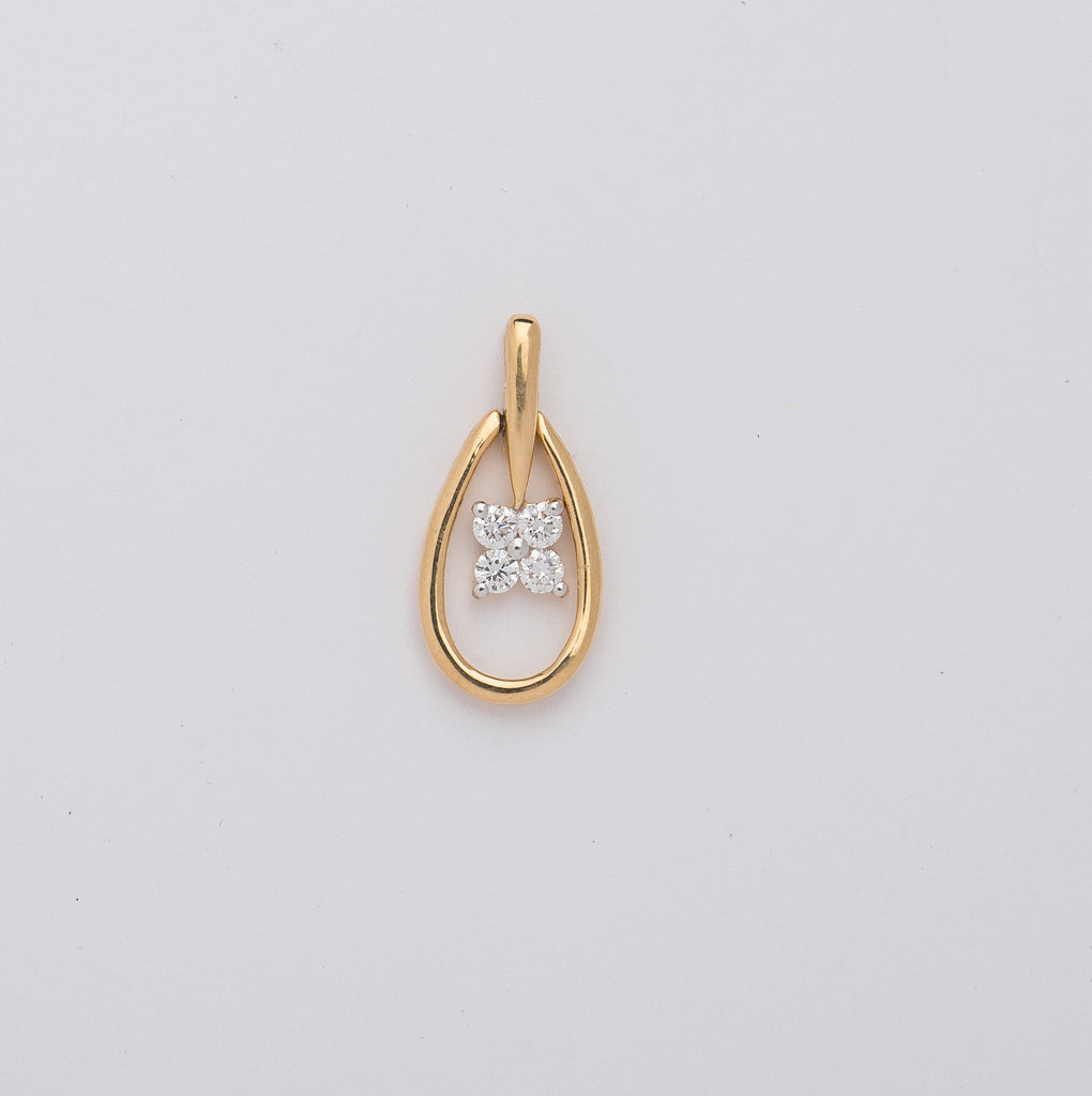 Glinting Floral Diamond Pendant