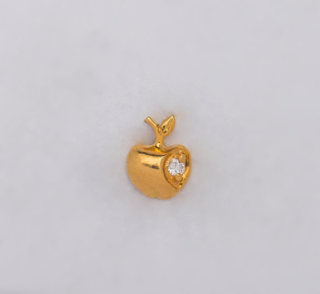 Apple Shaped Diamond Studs