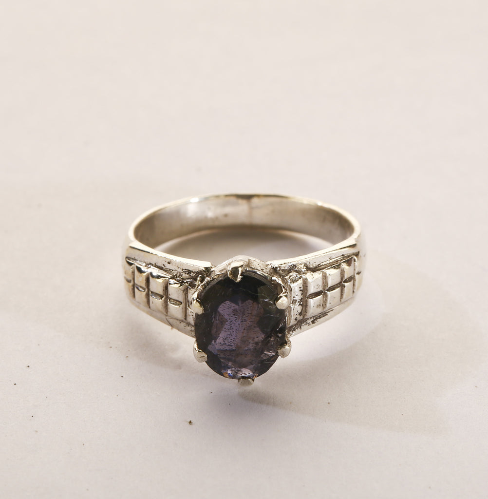Blue Sapphire Silver Ring