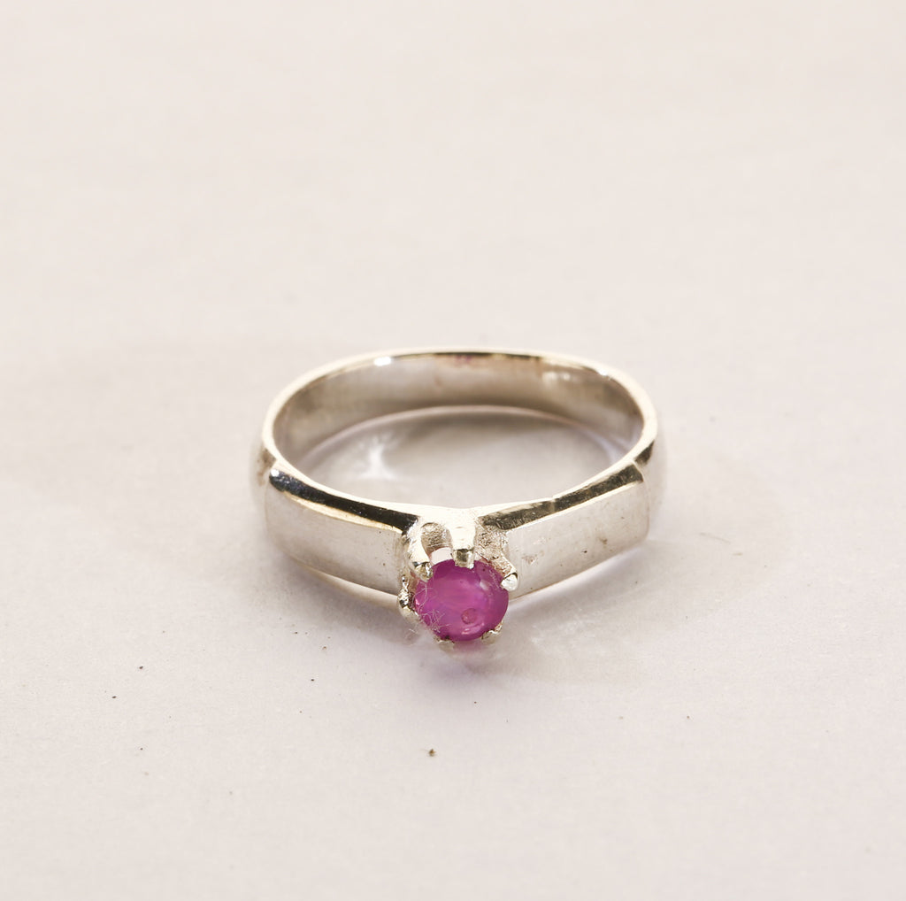 Ruby Silver Ring