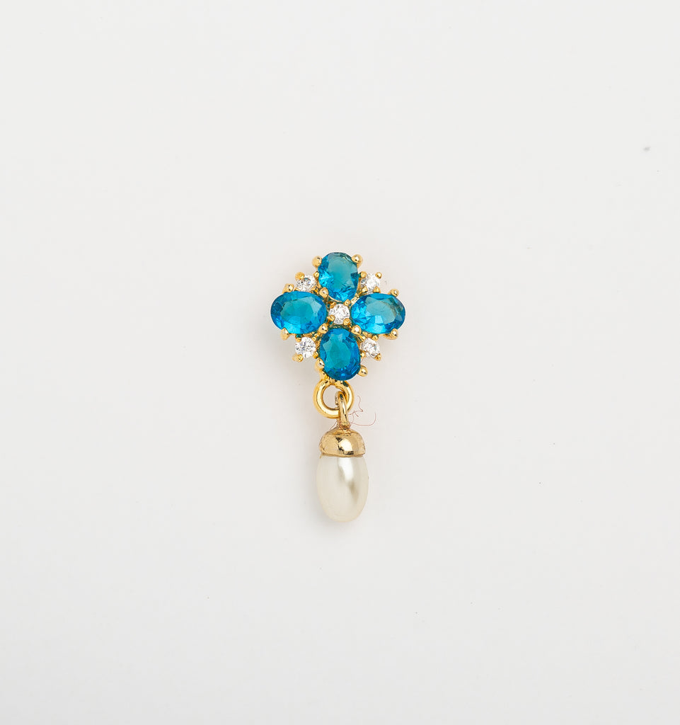 Blue Oval Fashion Earrings