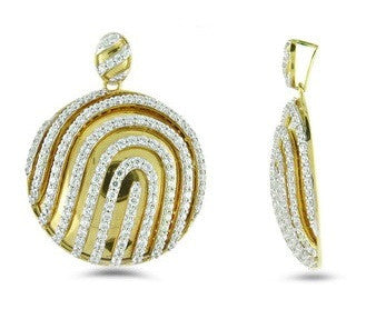 Curvy Lines Light Weight Diamond Pendant