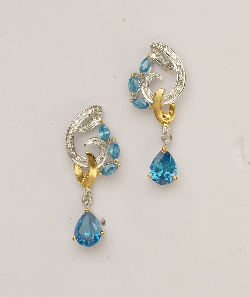 Pretty Blue & White Earrings