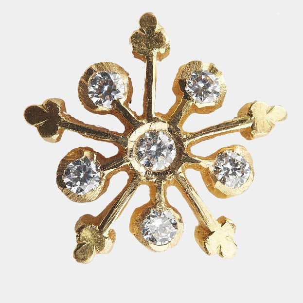 Plumeria Six Stone Diamond Studs