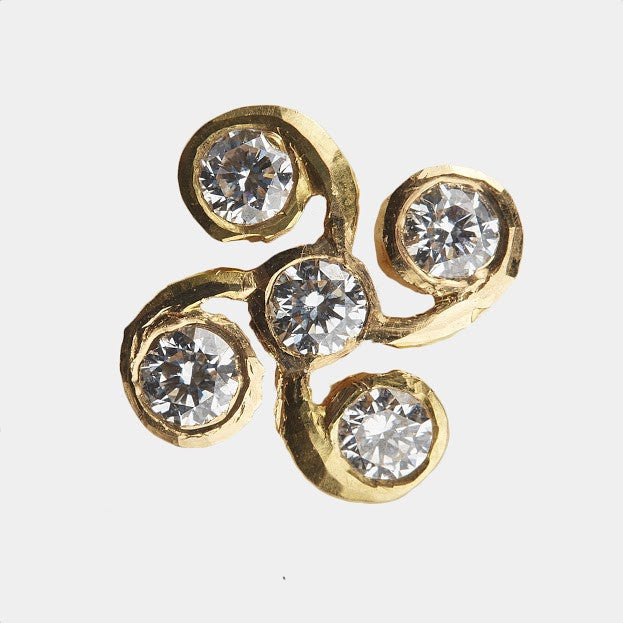 Zinnia Five Stone Diamond Studs