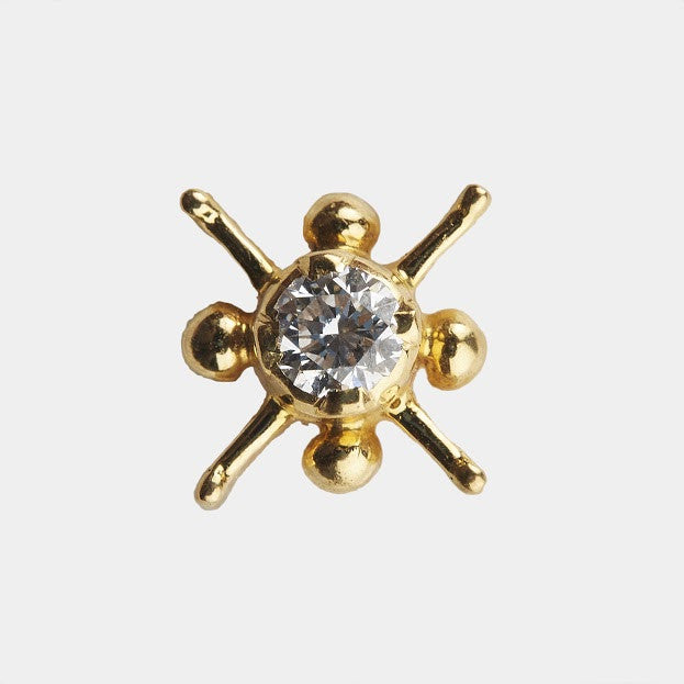 Rangoli Single Stone Diamond Studs