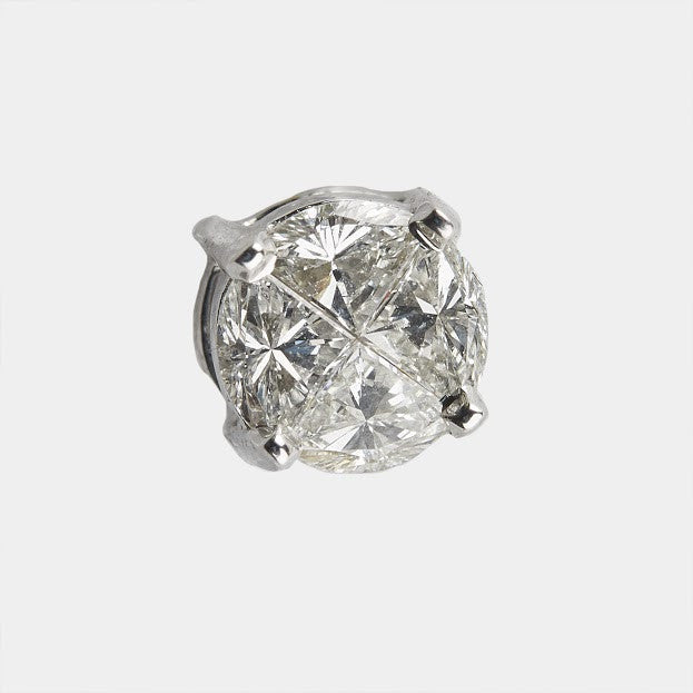 Glitzy Blossom Four Stone Diamond Studs