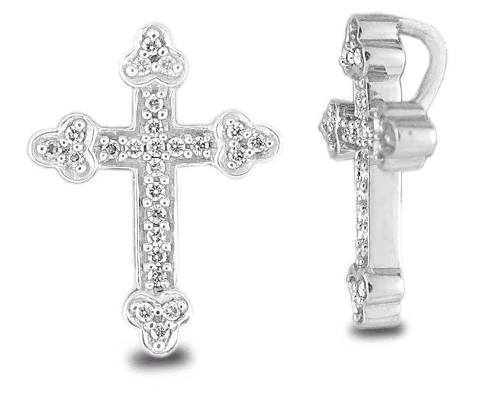Cross Shaped Light Weight Diamond  Pendant