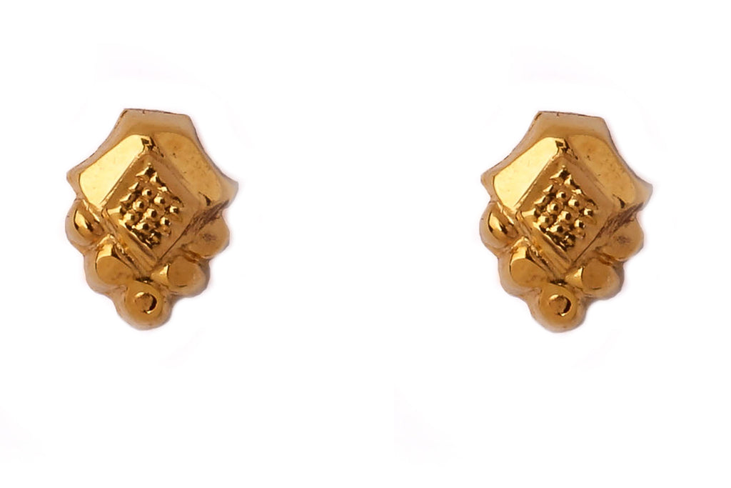 Dotted Diamond Gold Studs