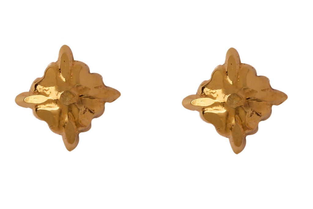Zigzag Diamond Gold Studs