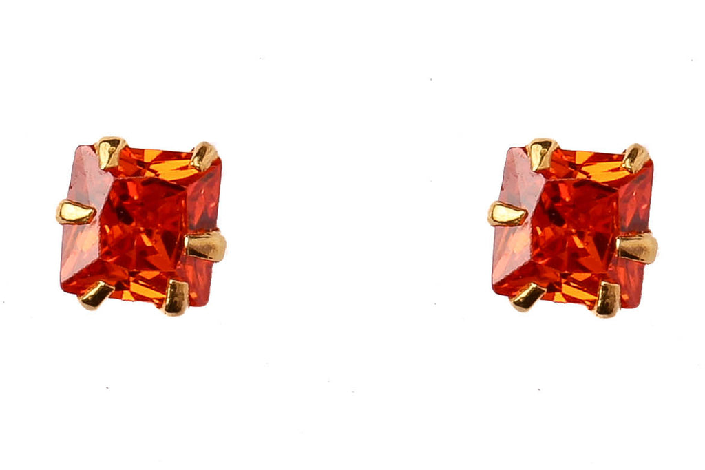 Flame Orange Gold Studs