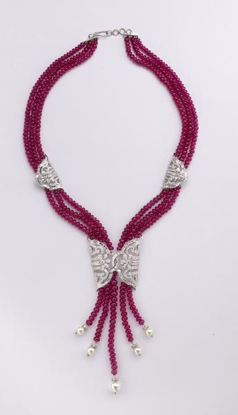 Ravishing Red Ruby & Diamond Necklace