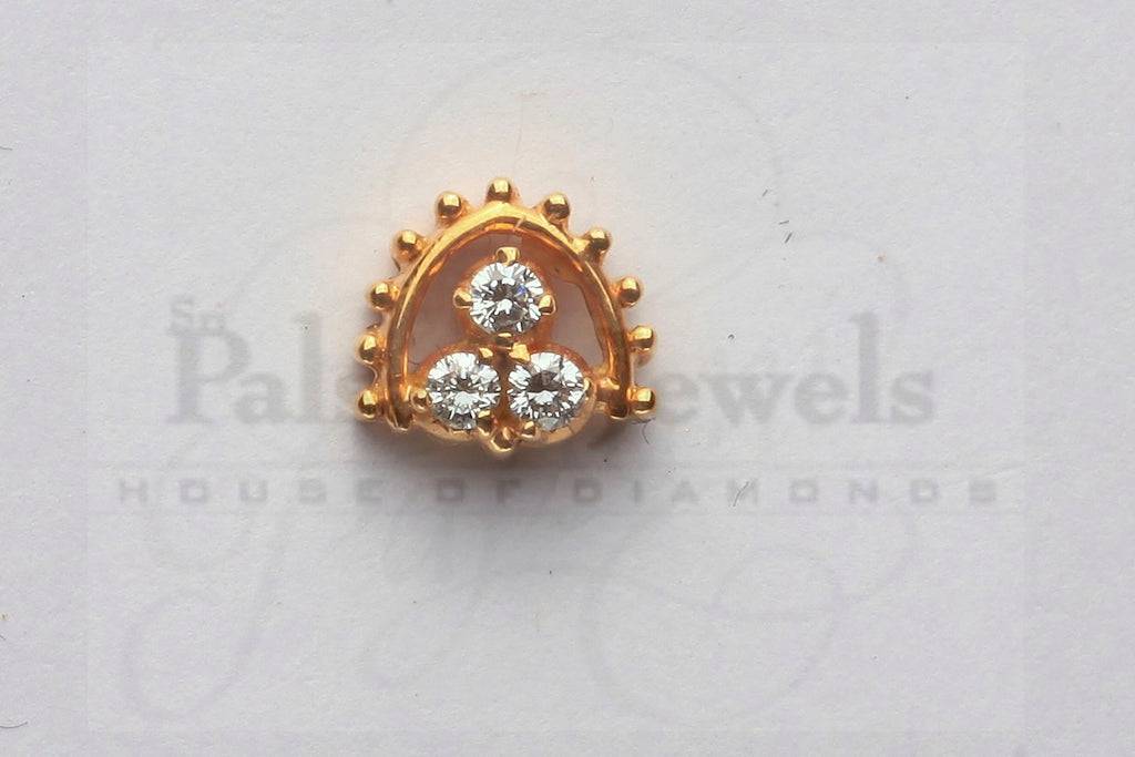 Sunrise Tri Stone Diamond Studs