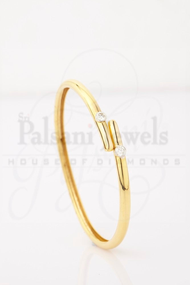 Double Stone Wave Diamond Bracelet