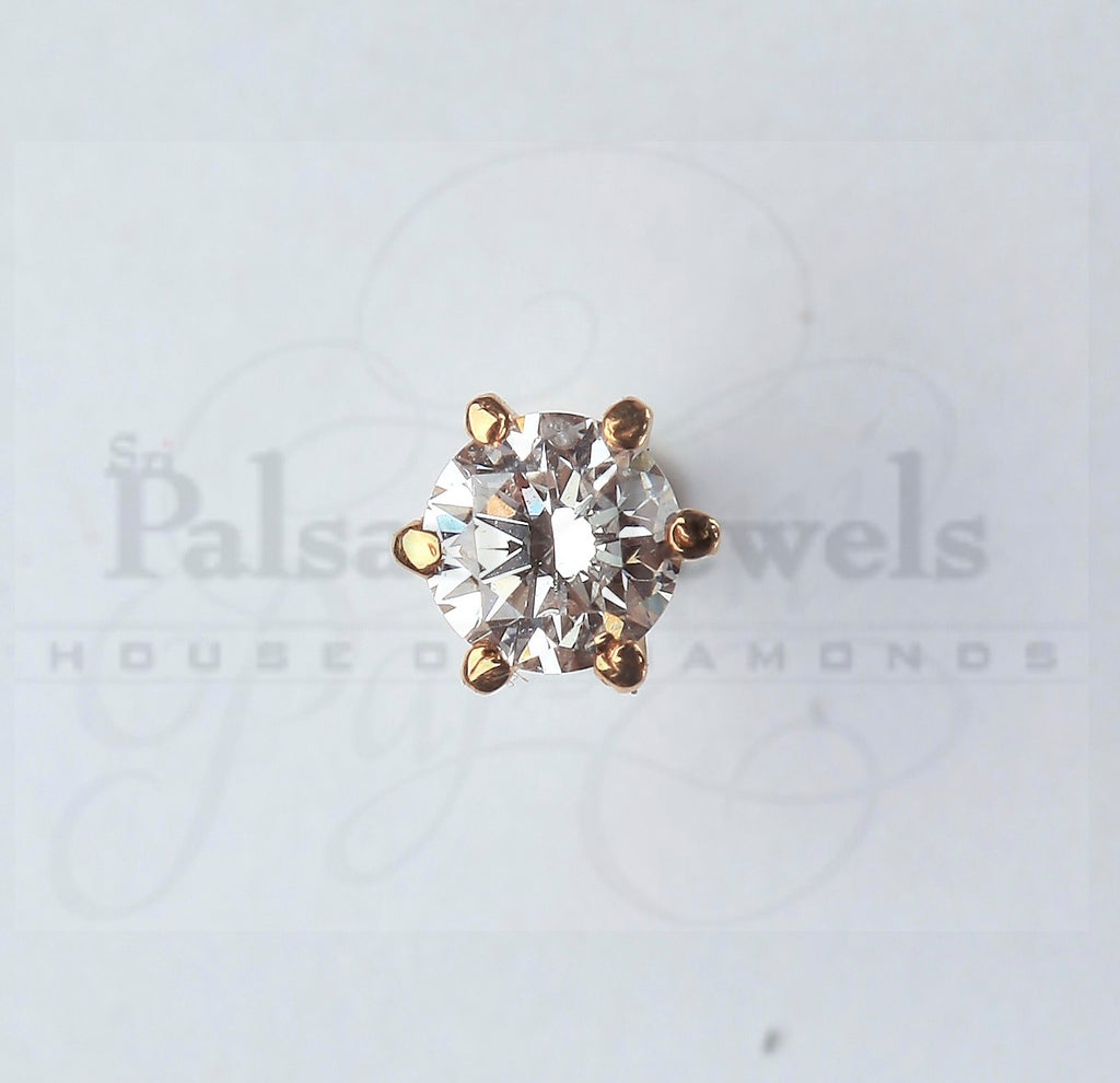 One Stone Diamond Nose Pin