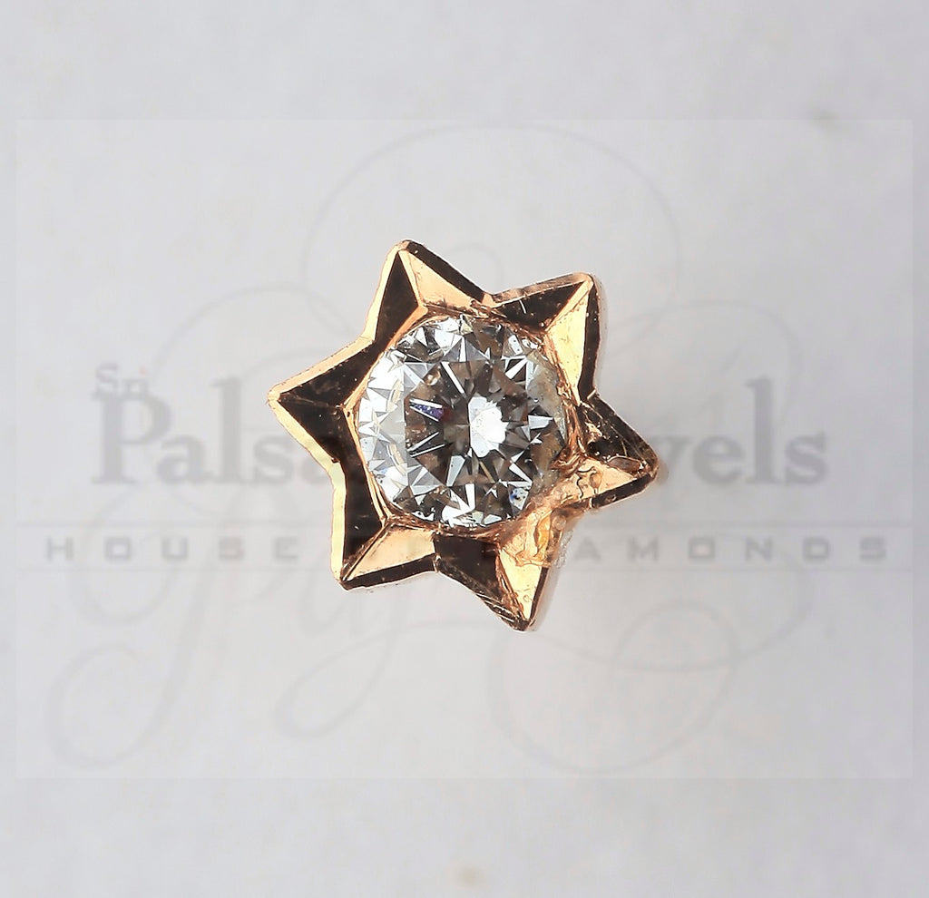 Sun Shaped Diamond Nose Pin