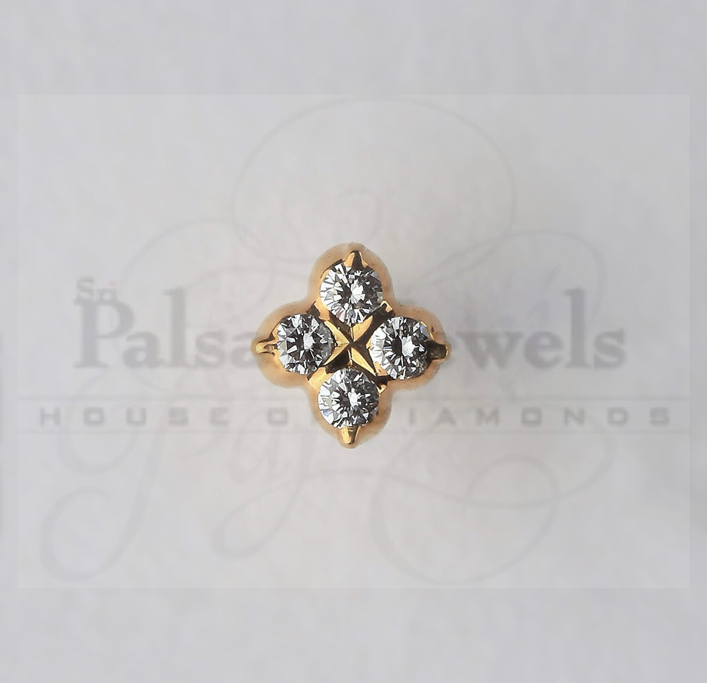 Four Stone Shiny Diamond Nose Pin