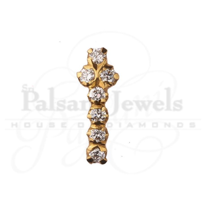 Seven Stone Long Drop Diamond Nose Pin