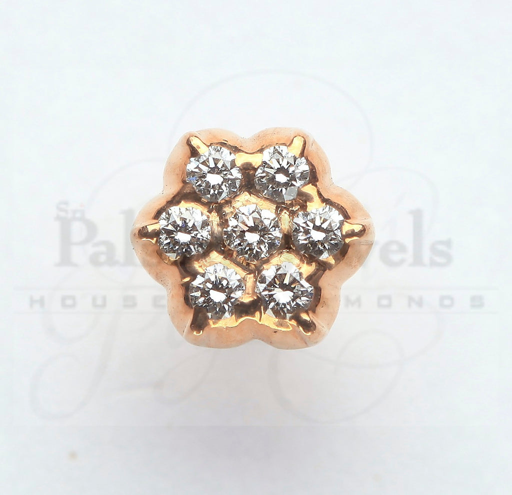 Seven Stone Floral Diamond Nose Pin