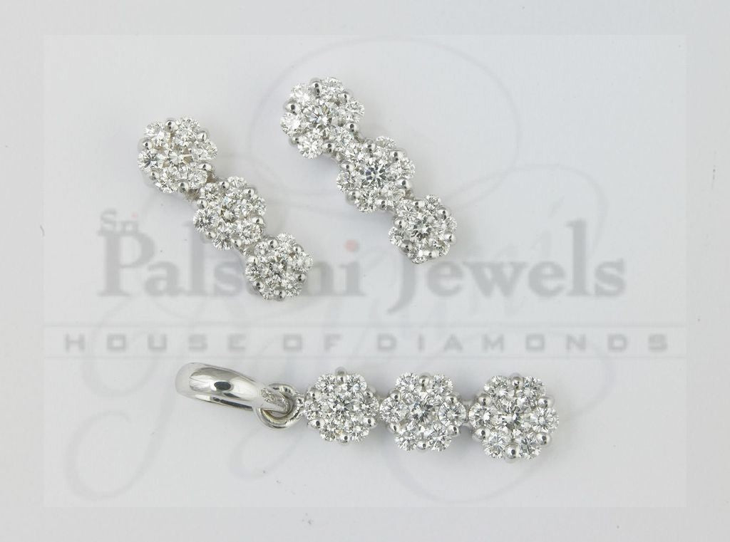 Lisa Diamond Pendant Set
