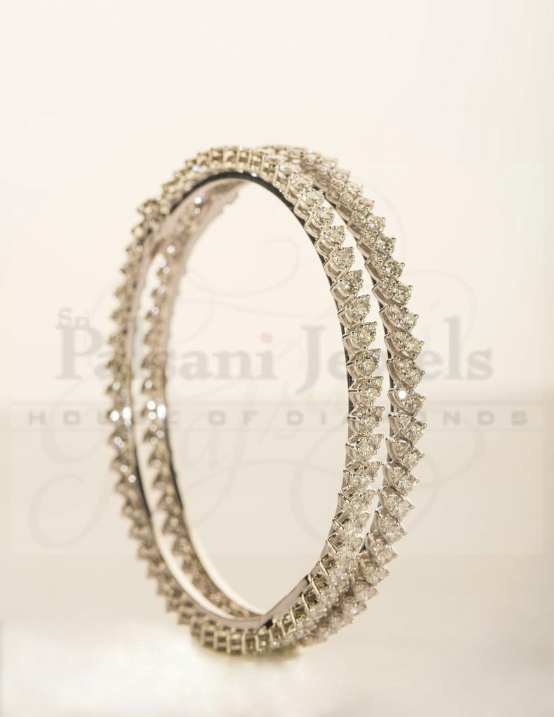 Gleaming Diamond Bangles