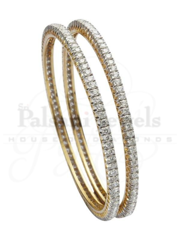 Twinkling Stone Diamond Bangles