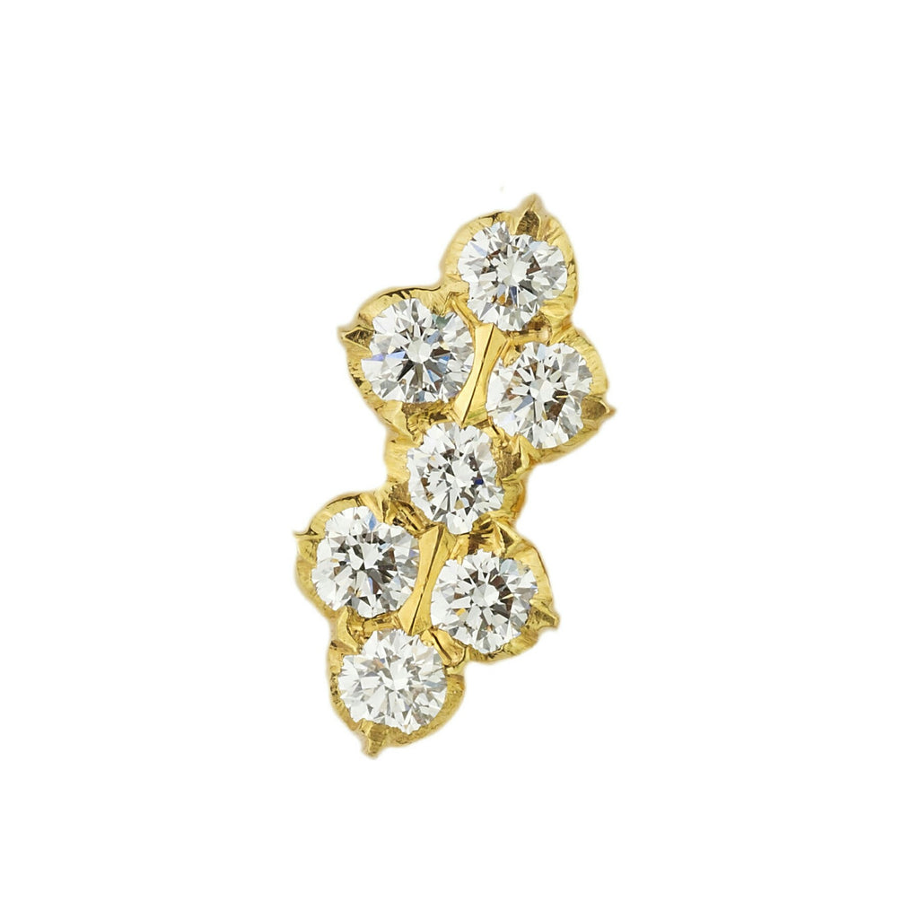 Long drops Seven Stone diamond Studs