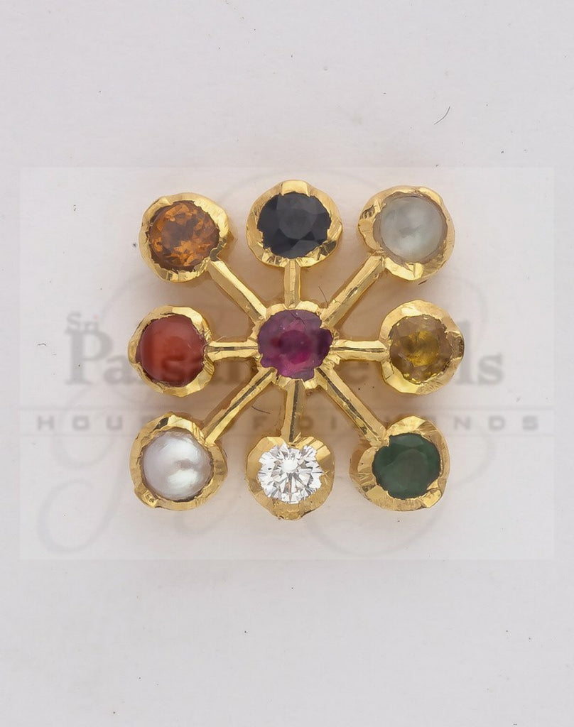 Navratna Square Diamond Studs