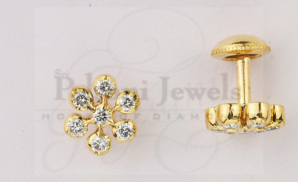 Pretty Petal Flower Diamond Studs