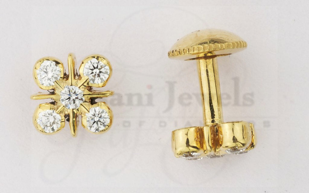 Plus Cross Diamond Studs