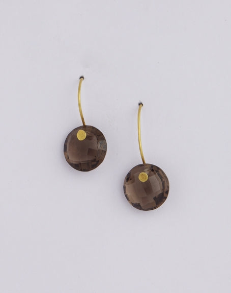 La Naturale Circular Beaten Gold Earrings