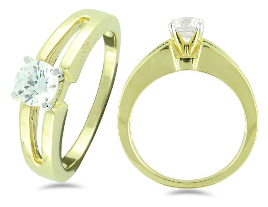 Double Path Light Weight Diamond Ring