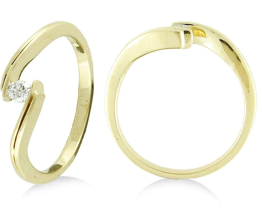 Semi Wave Light Weight Diamond Ring
