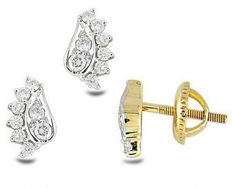 Pretty Leaf Light Weight Diamond Earrings