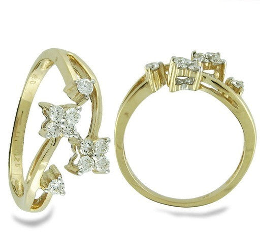 Flower Bind Light Weight Diamond Ring