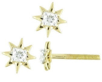 Pointed Surya Light Weight Diamond Earrings