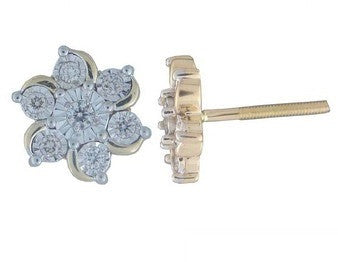 Circular Curve Light Weight Diamond Earrings
