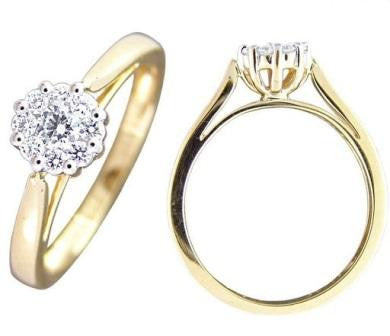 Circular Floral Light Weight Diamond Ring