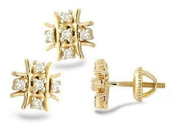 Plus Stone Light Weight Diamond Earrings