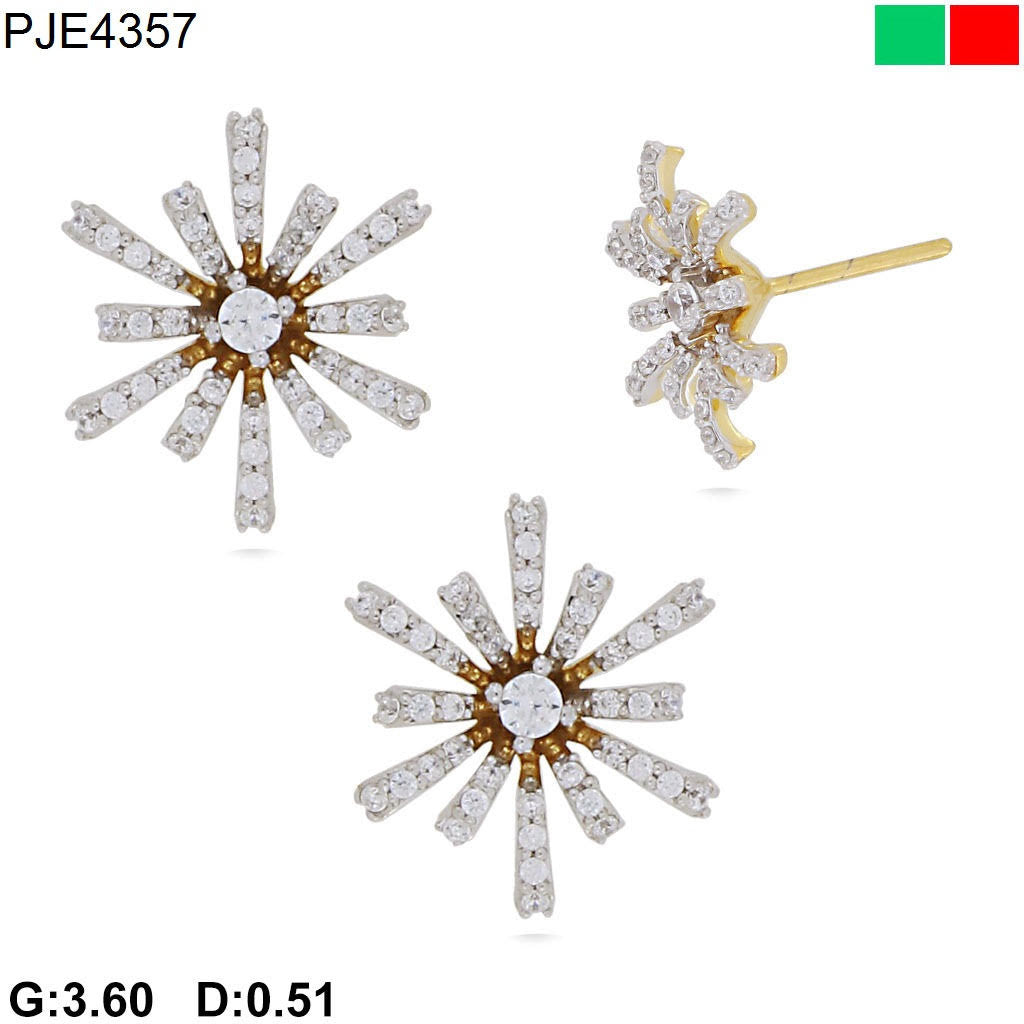 Metro Flower Light Weight Diamond Earring