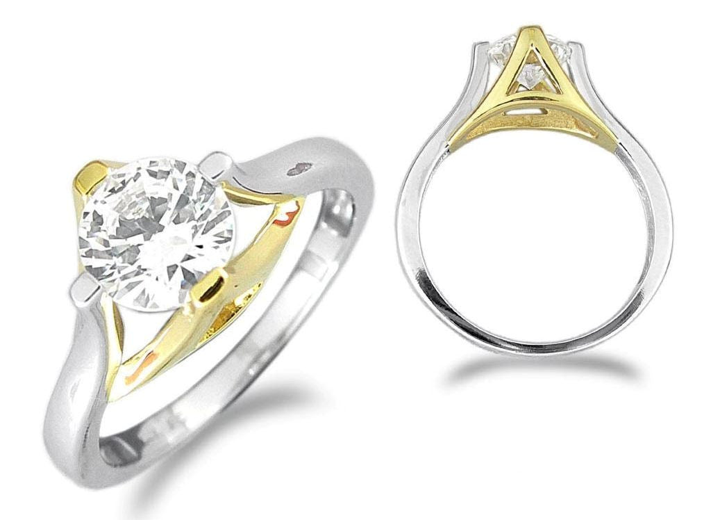 Dazzling Center Chunk Light Weight Diamond Ring