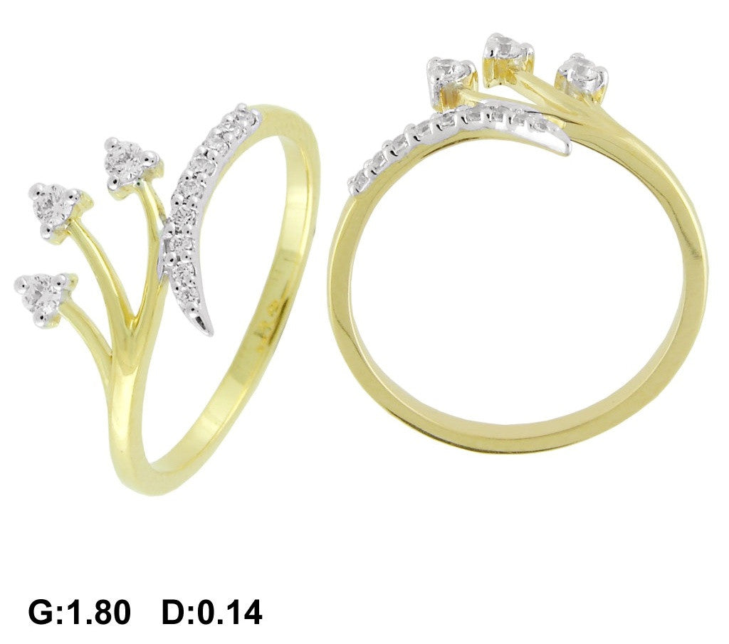 Three String Light Weight Diamond Ring