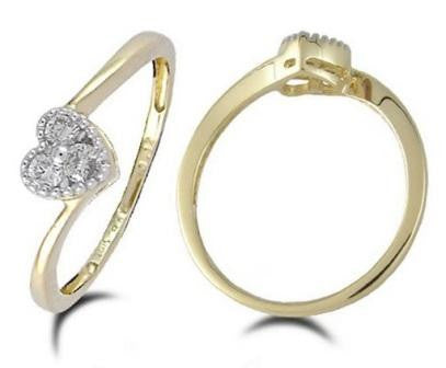 Pretty Heart Light Weight Diamond Ring
