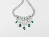 Oval Emerald Diamond Necklace