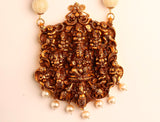 Parvathi Ganesha with Pearl Drops Nakshi Pendant