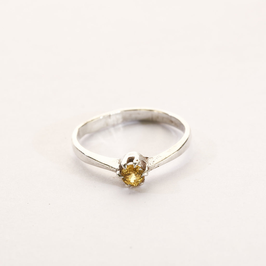 Sterling Silver Yellow Sapphire Ring - Abracadabra Jewelry / Gem Gallery