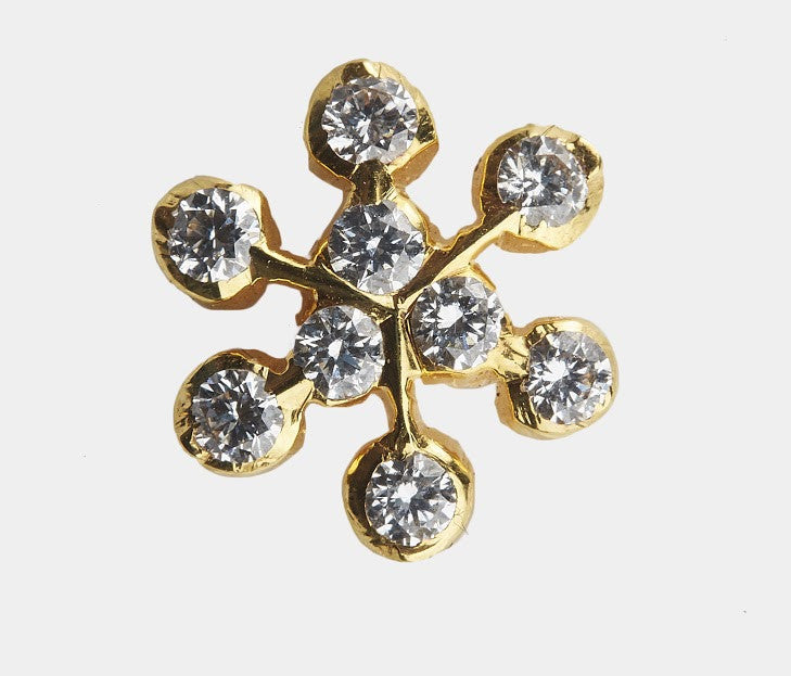 Della Flower Nine Stone Diamond Studs