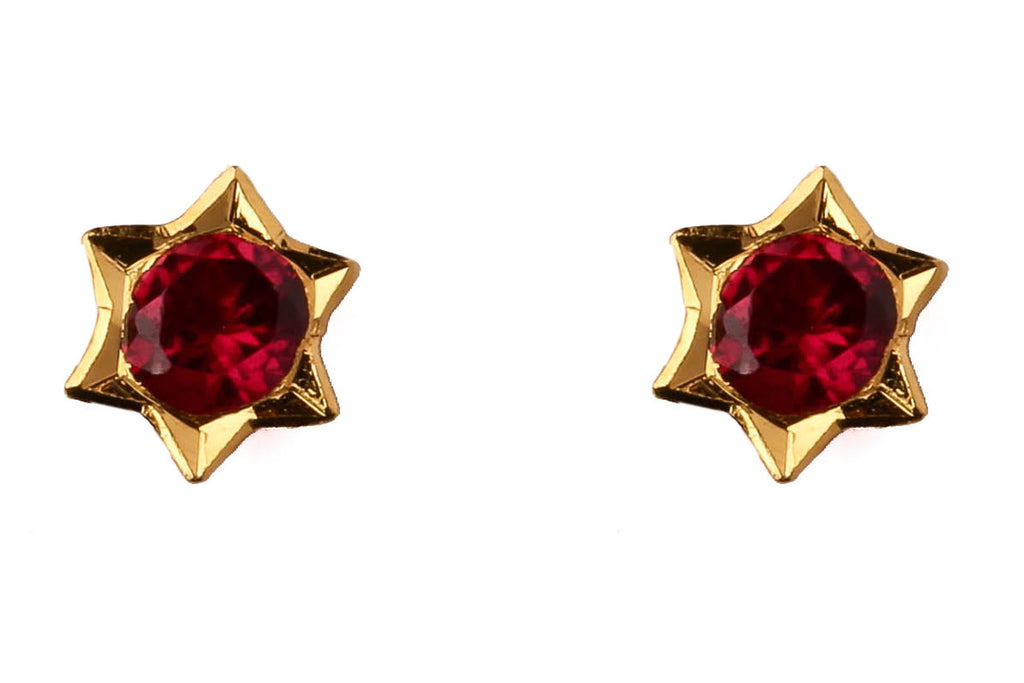 Red Star Gold Studs