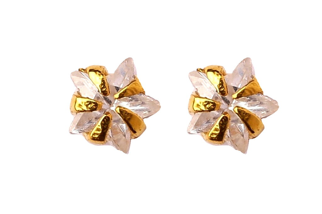 Star Clamped Gold Studs